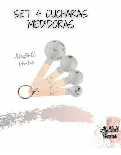 Set 4 Cucharas Medidoras Marble