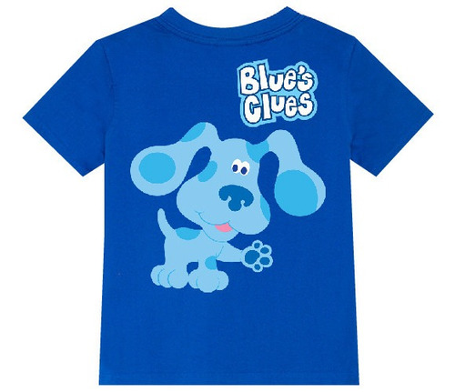 Polera Color Algodón 100% Niños Pistas Blue Clues