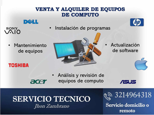 Servicio Técnico Computadores / Venta Y Alquiler