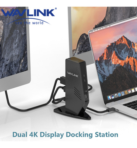 Docking Station Displaylink Wavlink 2 Monitores 4k 5k
