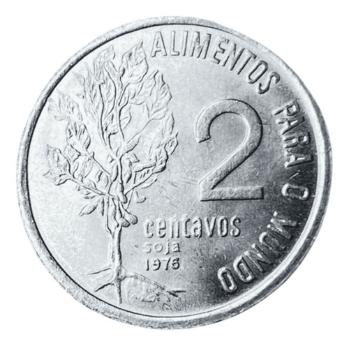 Moeda Antiga Do Brasil - 2 Centavos Fao De 1976