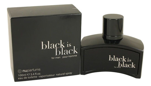 Perfume Nu Parfums Black Is Black Edt 100 Ml Para Hombre