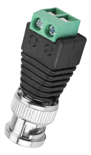 10x Conectores Bnc Macho Con Terminal Verde Cctv