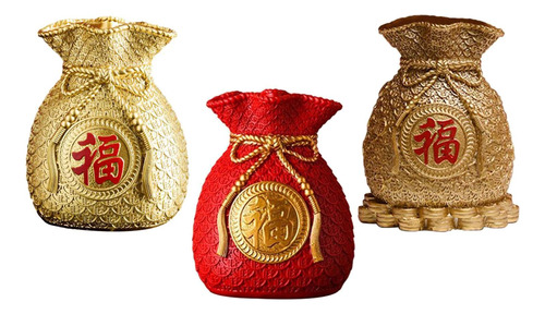 3 Piezas Bolsa De Dinero Coleccionable Chino Feng Shui