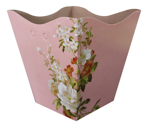 Imagem 1 de 1 de Cachepot Vintage Papel Grande Estampado Anne Coral Com 10