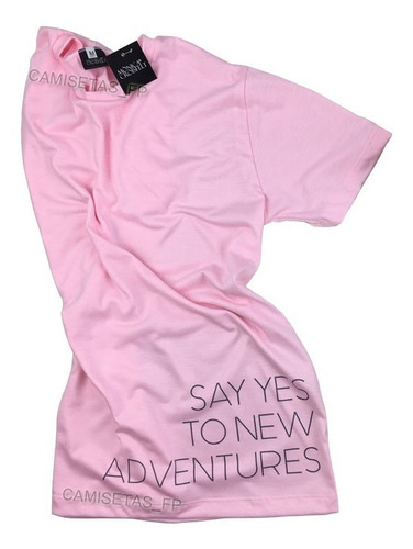 Camiseta Rosa Claro Tumblr Style Estilo Casual Frase Moda 