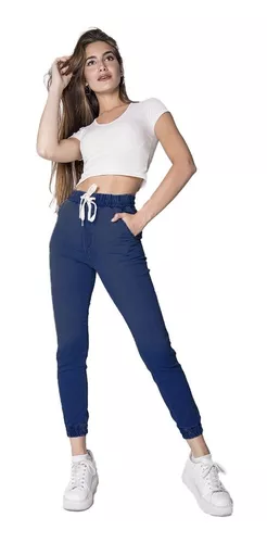 Jean Pantalon Mujer Jogger Elastizado