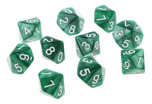 4x10 Uds Dados Caras D10 Jugando D&d Rpg Juegos De