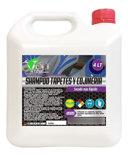 Shampoo Para Tapicería Limpieza 4 Litros