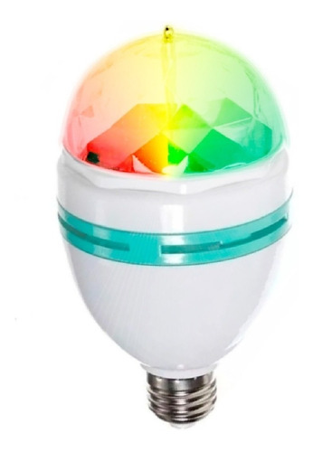 Lampara Led 220v Color Rgb Giratoria Luces Fiestas