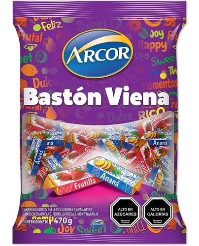 Caramelos Bastón Viena 470 Grs
