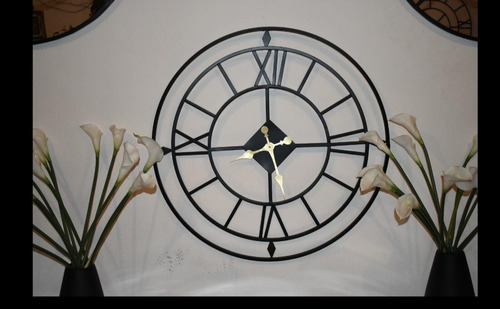 Reloj De Pared Grande Metalico Manufacturado Artesanalmente