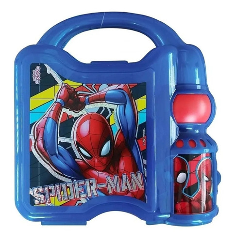 Lunchera De Spiderman + Botella Sport 350 Ml Ha042 Cresko