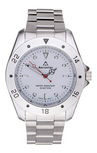 Reloj Aerostar S1002-w Movimiento Japonés, Caballero-blanco