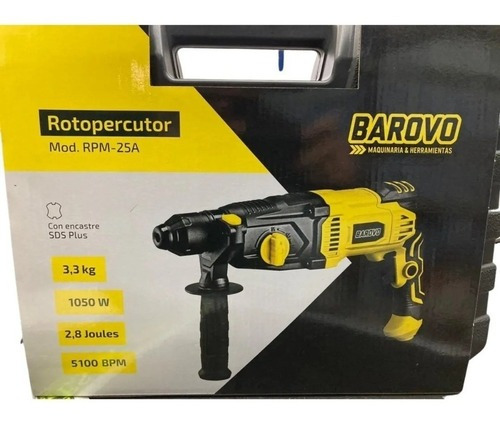 Rotomartillo Barovo Plus 1050w 2.8j Maletin 3.3kg Rpm-25a