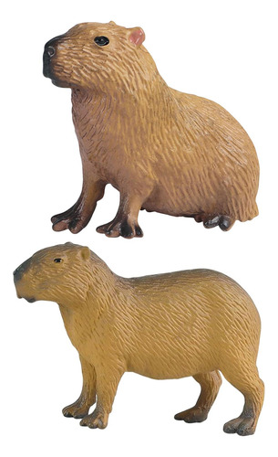 Figura De Capibara, 2 Piezas, Juguetes, Playset, Figura De C