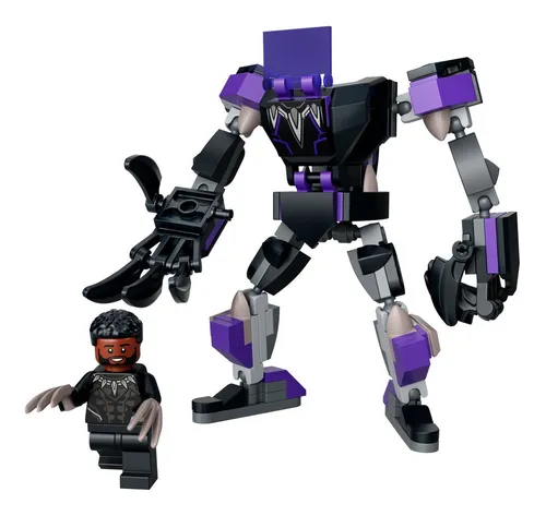 Bloques para armar Lego Marvel Avengers Armadura de Pantera Negra 124 piezas en caja