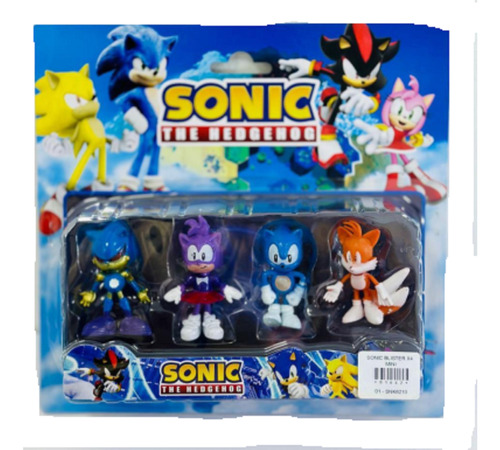 Muñecos Sonic Boom Blíster X 4 Figuras Para Niños 