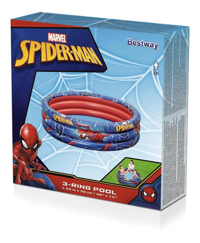 Pileta Inflable 3 Anillos Spiderman Int 98018 Bestway Sudam