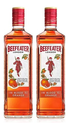 Gin Beefeater Blood Orange 700ml Saborizado Naranja Pack X2