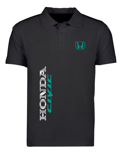 Playera Polo Mod Honda Civic Estampado En Reflejante