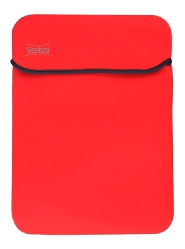 Nova Capa Laptop Neoprene Vermelha Com Cinza Sestini 10,2