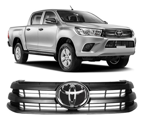 Grade Hilux 2016 2017 2018 Preta + Emblema