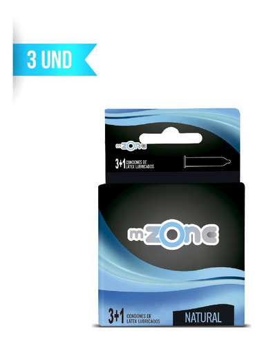 Condones Preservativos Mzone 4und X3pack