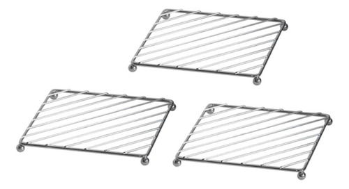 3x Soportes De Maceta De Metal Estantes Cuadrado