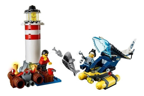 Imagem 5 de 5 de Blocos de montar Lego City Police lighthouse capture 189 peças em caixa