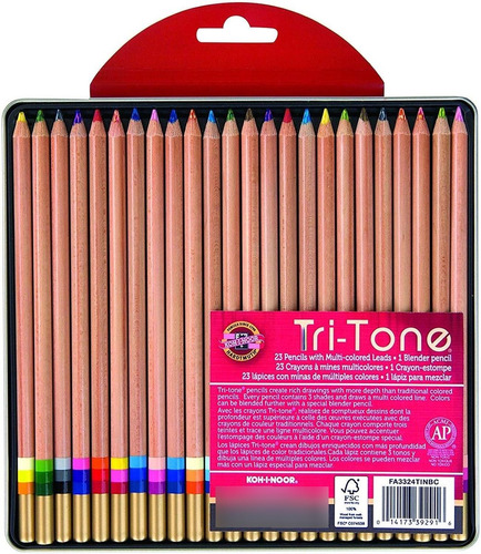 Set De Lapices Triple Color Koh I Noor Tri-tone X24