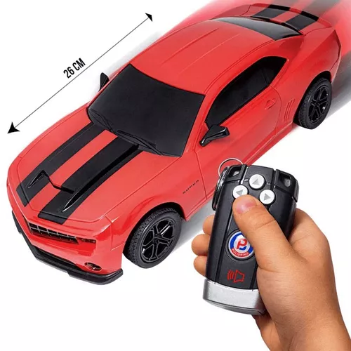 Brinquedo Carrinho Controle Remoto Camaro Possante Vermelho