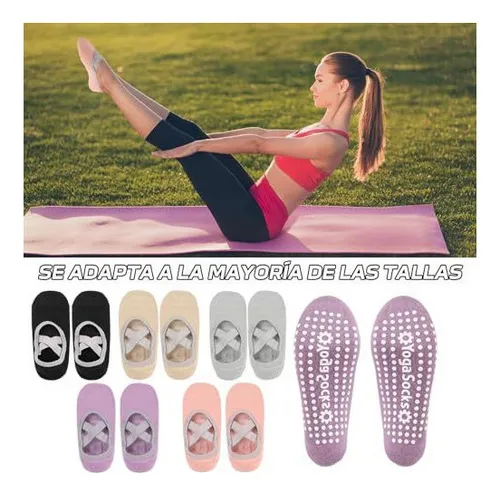 Calcetines De Yoga Para Mujer, 5 Pares De Calcetines Pilates