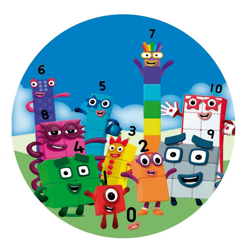 Painel Redondo Infantil Numberblocks 1,50x1,50