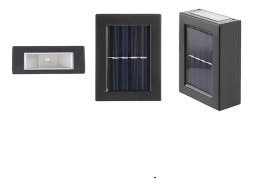 Luz Led Solar De Pared Pack X3 Focos Decoración Iluminación 