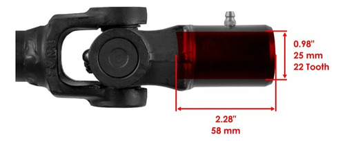 Flecha Cardan Trasera Polaris Rzr 1000xp 2 Y 4 Plazas 14-23