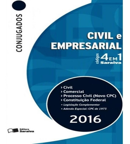Codigos 4 Em 1 Conjugados - Civil E Empresarial - 12 Ed, De A Saraiva. Editora Saraiva Em Português