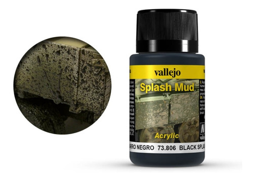 Vallejo 73806 Splash Mud Efectos Salpicadura Barro Negro