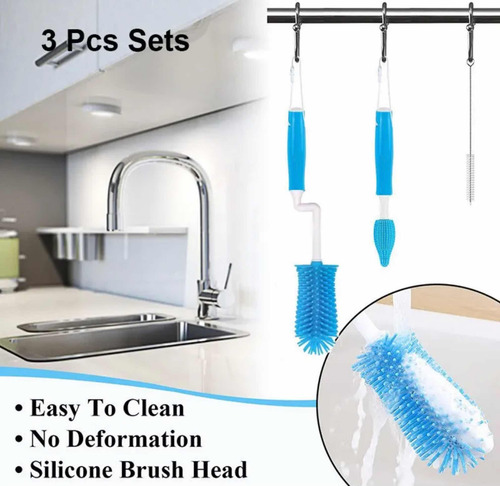 Cepillo Para Biberones Mamilas, Set De 3 Piezas