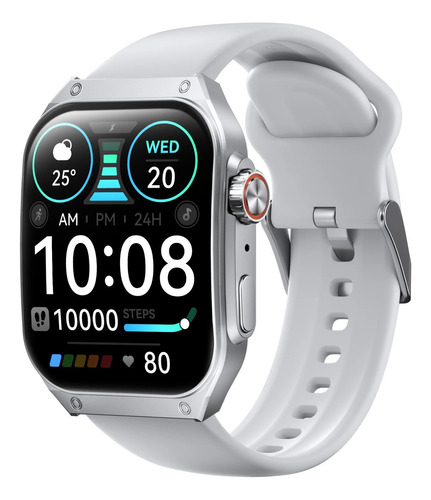 Haylou Smartwatch S8 Reloj Inteligente Bluetooth 5.3 Amoled Caja Plateado Correa Plateado Bisel Plateado Diseño De La Correa Silicona