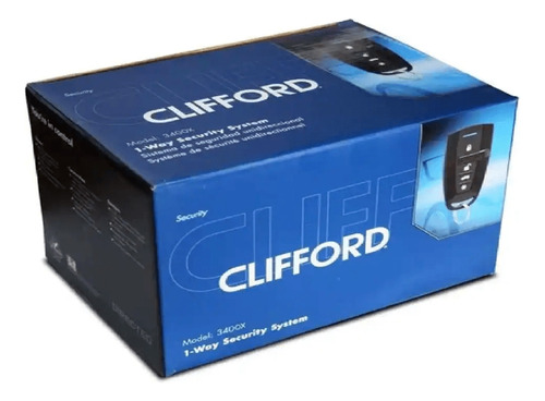 Alarma De Seguridad Para Automovil De 3 Canales Con Sensor De Impactos Led Indicador Marca: Clifford Modelo: 3400x