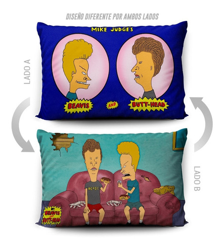 Imagen 5 de 5 de Funda De Almohada Beavis & Butthead 70x45cm Vudú Love