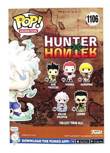Funko Pop Killua Zoldyck Hunter X Hunter #1106