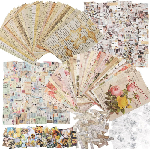 300 Piezas De Suministros De Scrapbooking Vintage, Kit ...