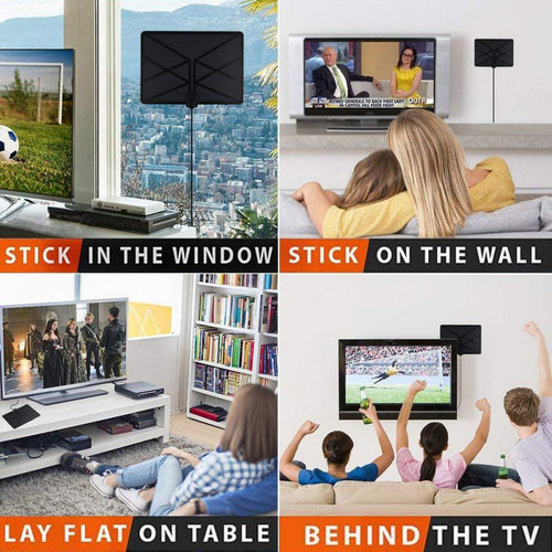 Antena De Tv Digital Para Interiores De 4k Con Amplificador,