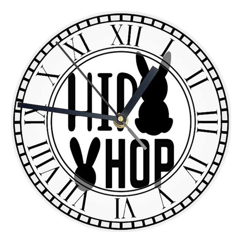 Reloj Redondo Madera Brillante Hip Hop Mod 67