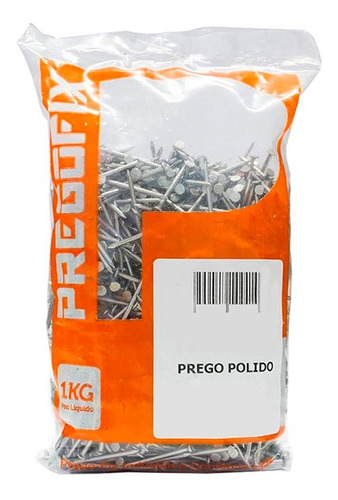 Prego Com Cabeça 10x10 De Aço Polido 500g Ripa E Concreto