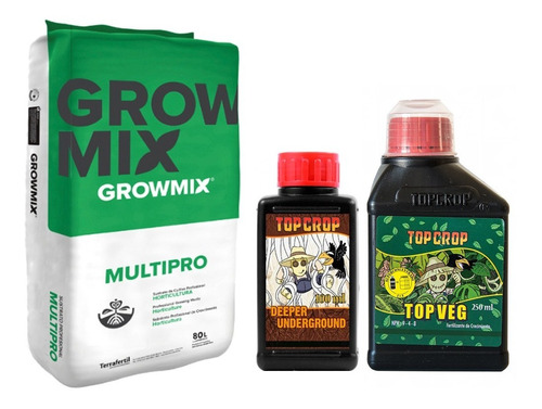 Growmix Multipro 80lts Top Crop Underground 100ml Veg 250 Ml