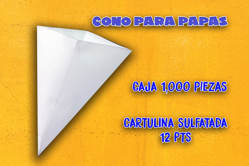 Cono Para Papas Con Impresión A Dos Tintas Blanco Cono A Dos Tintas