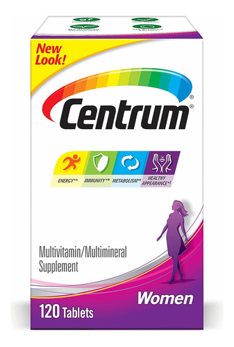 Centrum Multivitaminico Multimineral Mujer 120 Tabletas